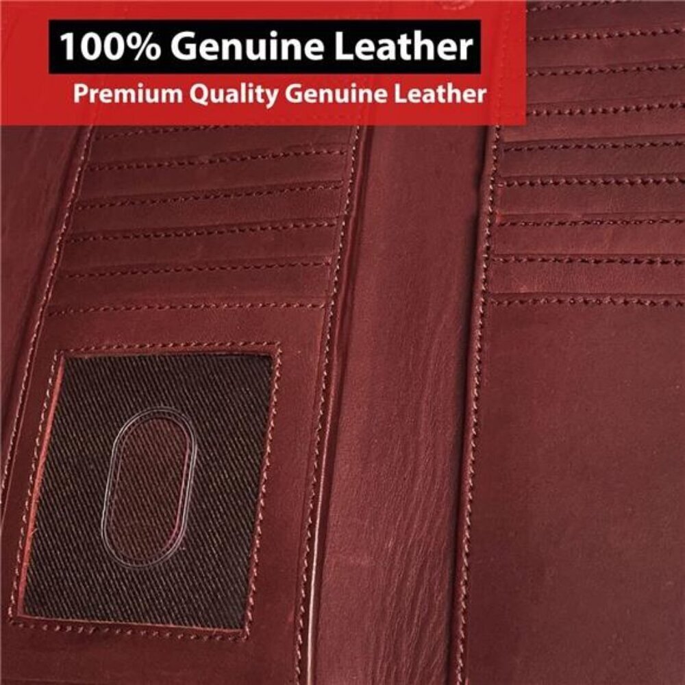 Cowhide Biker Chain Wallet for Men  RFID Blocking Tri-Fold - Picture 4 of 8
